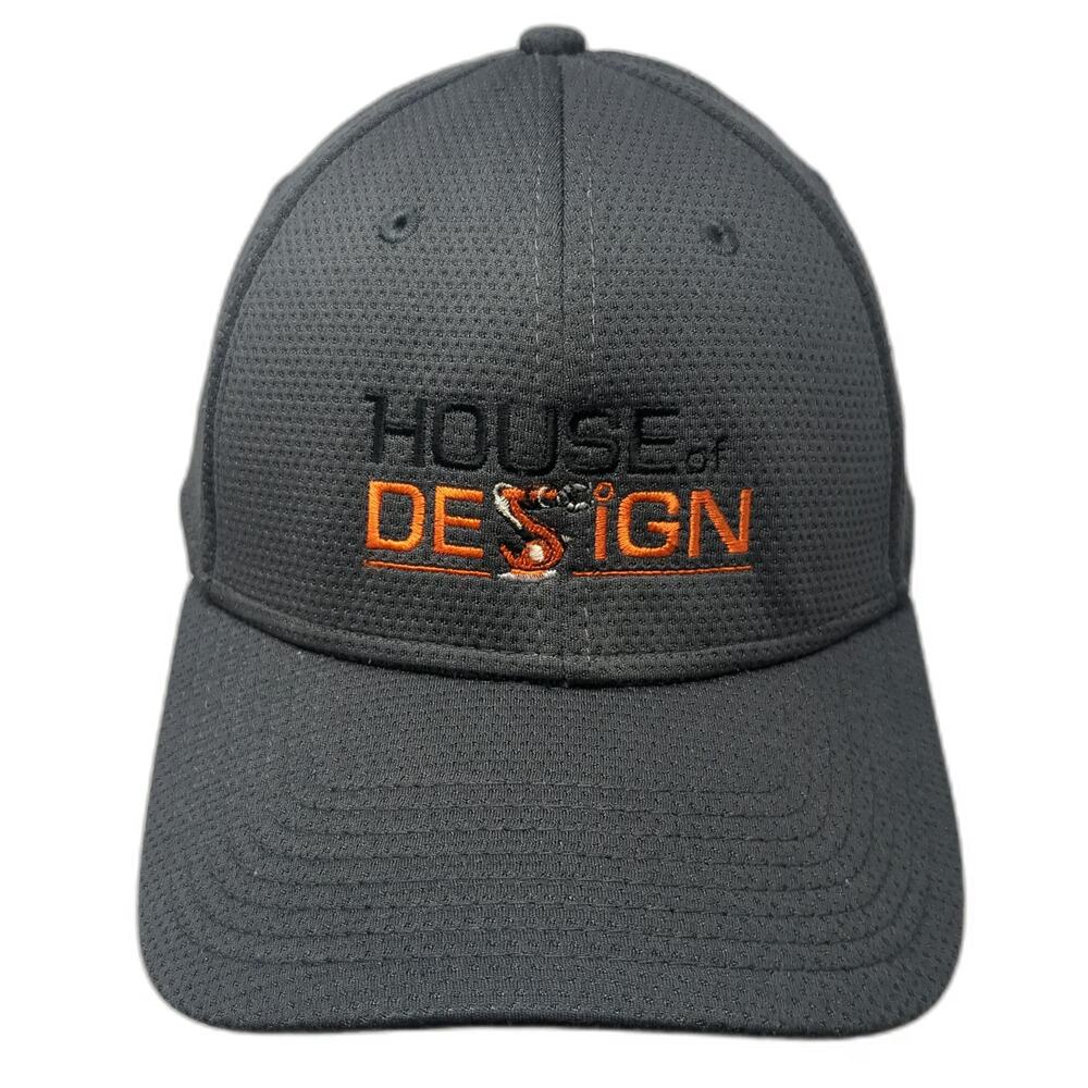 New Era 39THIRTY Gray Baseball Cap L House of Design Orange Black Stretch Hat